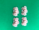 7 petals 3D FLOWERS with Rhinestones and Pearls-acrylic flowers-3D nail art - nail charms - Nail design