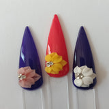 10pcs 7 petals 3D FLOWERS-acrylic flowers-3D nail art - nail charms - nail charms 3D - nail art- 3D acrylic flowers - Nail design