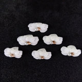 7 petals 3D FLOWERS with Rhinestones and Pearls-acrylic flowers-3D nail art - nail charms - Nail design