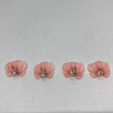 7 petals 3D FLOWERS with Rhinestones and Pearls-acrylic flowers-3D nail art - nail charms - Nail design