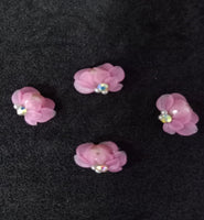 Set of 2pcs/ 4pcs/ 6pcs/ 8pcs/ 10pcs 8 petals 3D Yellow and Pink FLOWERS - acrylic flowers-3D nail art - nail charms