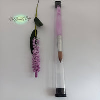 Acrylic Nail Brush Sizes 14-16 Purple handle pattern