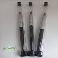 Acrylic Nail Brush Sizes 14-16 black and silver color handle