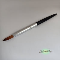 Acrylic Nail Brush Sizes 14-16 black and silver color handle
