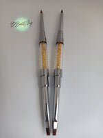 3D Acrylic flower brush nail design brush gold handle one size brush