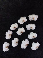 7 petals 3D FLOWERS with Rhinestones and Pearls-acrylic flowers-3D nail art - nail charms - Nail design