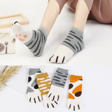 Women's Cute Kitty Cat Paws Prints funny socks On Toes