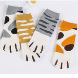 Women's Cute Kitty Cat Paws Prints funny socks On Toes
