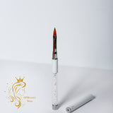 3D Acrylic flower brush nail design brush white handle one size brush