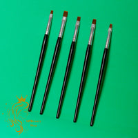 Gel Nail Brush sizes 2-4-6-8-10 black handle