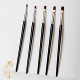 Gel Nail Brush sizes 2-4-6-8-10 black handle