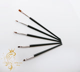 Gel Nail Brush sizes 2-4-6-8-10 black handle