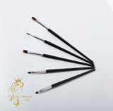 Gel Nail Brush sizes 2-4-6-8-10 black handle
