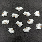 7 petals 3D FLOWERS with Rhinestones and Pearls-acrylic flowers-3D nail art - nail charms - Nail design