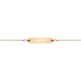 Engraved Bar Chain Bracelet