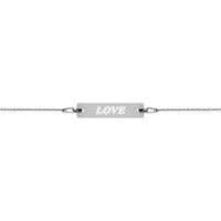 Engraved Bar Chain Bracelet