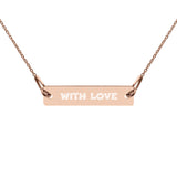Engraved Bar Chain Necklace