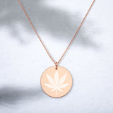 Engraved Disc Necklace