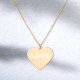 Engraved Heart Necklace