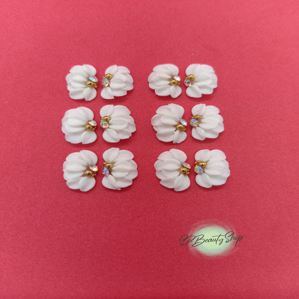 10pcs 8 petals 3D FLOWERS-acrylic flowers-3D nail art - nail charms - nail charms 3D - nail art- 3D acrylic flowers - Nail design