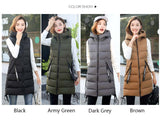 Brieuces Autumn Winter Vest Women Waistcoat Female Sleeveless Vest Jacket Hooded Warm Long Vest Coat Colete Feminino