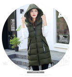 Brieuces Autumn Winter Vest Women Waistcoat Female Sleeveless Vest Jacket Hooded Warm Long Vest Coat Colete Feminino