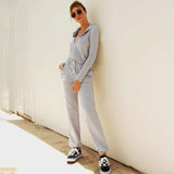 Lossky Autumn Winter Jumpsuit Zipper Womens Long Sleeve Rompers Solid Casual Long Pants Slim Jumpsuit Ladies Sets Leisure