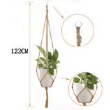 Handmade Flower Pot Hanging Basket Knotted Rope Flowerpot Net Bag Horticultural Home Door Balcony Courtyard Garden Decor