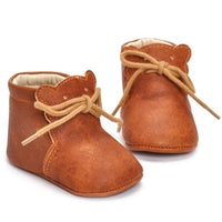 New  Baby Infant  Boys Girls Shoes Prewalker Soft Sole Ankle Leather