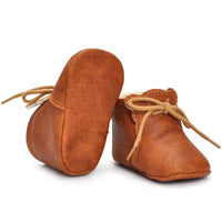 New  Baby Infant  Boys Girls Shoes Prewalker Soft Sole Ankle Leather