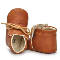 New  Baby Infant  Boys Girls Shoes Prewalker Soft Sole Ankle Leather