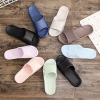 Slippers Sandals Summer Unisex Striped Solid Color Shoes Men Indoor Non-slip Soft Comfortable Rubber Flat Heels Slide For Men
