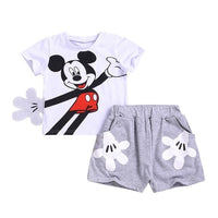 Summer Baby Boy Clothing Cotton Girls Clothing Set Mickey Sports Unisex Baby Clothes Roupas Bebe Cartoon Designer Kids Outfits