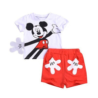 Summer Baby Boy Clothing Cotton Girls Clothing Set Mickey Sports Unisex Baby Clothes Roupas Bebe Cartoon Designer Kids Outfits