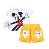 Summer Baby Boy Clothing Cotton Girls Clothing Set Mickey Sports Unisex Baby Clothes Roupas Bebe Cartoon Designer Kids Outfits