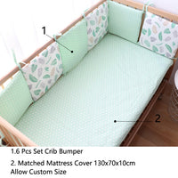 Baby Bed Bumper For Newborns Baby Room Decoration Thick Soft Crib Protector For Kids Cot Cushion With Cotton Cover Detachable
