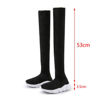 Elastic Over The Knee Boots Women Socks Black Boots Long Thigh High Slim Knitting Boots Sneakers Platform Designer Long Shoes