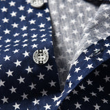 Toddler Boy Clothes Set Navy Stars Shirt Tops + White Shorts with Belt Fashion Clothing Set for Baby Boy Short Suit