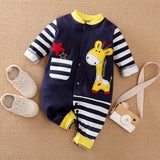 New born Baby Boy Clothes Cotton Newborn Rompers Giraffe Infant Jumpsuits Babygrow Long Sleeve Cartoon Clothing Things Onesie