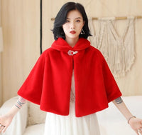 Wine Red Formal Party Evening Jackets Wraps Faux Fur cloaks Wedding Capes Winter Women Bolero Wrap Shawls In Stock 2021 shrug