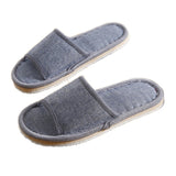 Natural Flax Home Slippers Indoor Floor Shoes Silent Sweat Slippers For Summer Women Sandals Slippers 37-43