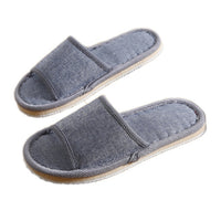 Natural Flax Home Slippers Indoor Floor Shoes Silent Sweat Slippers For Summer Women Sandals Slippers 37-43