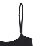 Women's High Waist Strap Mini Skirt Pleated Skater Overall Flare Suspender Skirt