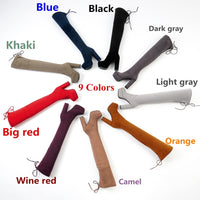 Size 34-43 New Over the Knee Boots Women Faux Suede Thigh High Boots Platform Stretch Slim Sexy Ladies Women's Winter Boots