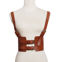 Steampunk Women's Strap Harness Vintage Waist Cincher with Straps Wide Corset Belt Apparel Accessories Belts