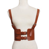 Steampunk Women's Strap Harness Vintage Waist Cincher with Straps Wide Corset Belt Apparel Accessories Belts