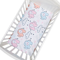 Newborn Baby Crib Fitted Sheet Baby Bed Mattress Cover Soft Breathable Cartoon Print Newborn Bedding For Cot Size 130*70cm