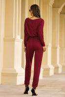 New Autumn Jumpsuits For Women Long Sleeve High Waist Loose Jumpsuit Long Slim Leg Pocket Fashion Women Clothes Solid Romper
