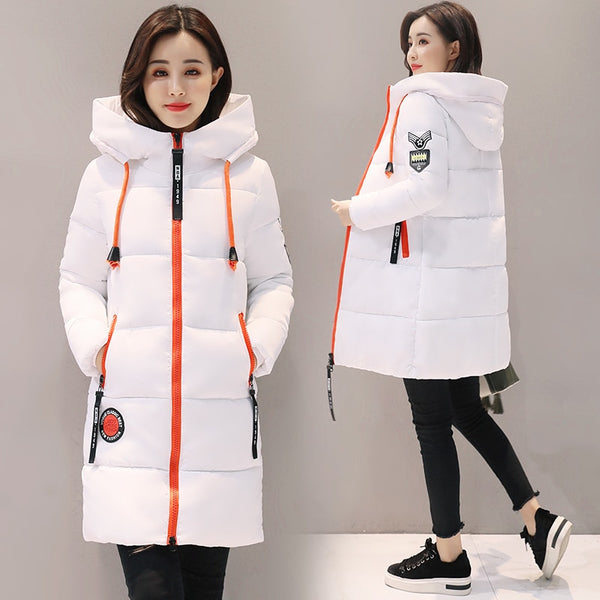 Parka Women Winter Jacket Women Coat Hooded Outwear Female Parka Thick Cotton Padded Lining Winter Female Basic Coats Z30