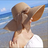 Summer Wide Brim Straw Hats Big Sun Hats For Women UV Protection Panama  Floppy Beach Hats Ladies Bow Hat Chapeau Femme